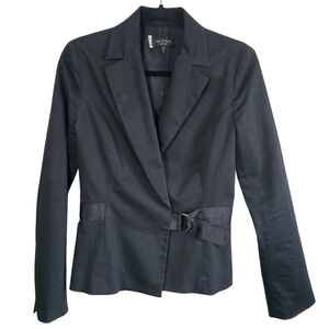 Rag & Bone Tailored Black Blazer Size Small Belted Waist Structured Jacket